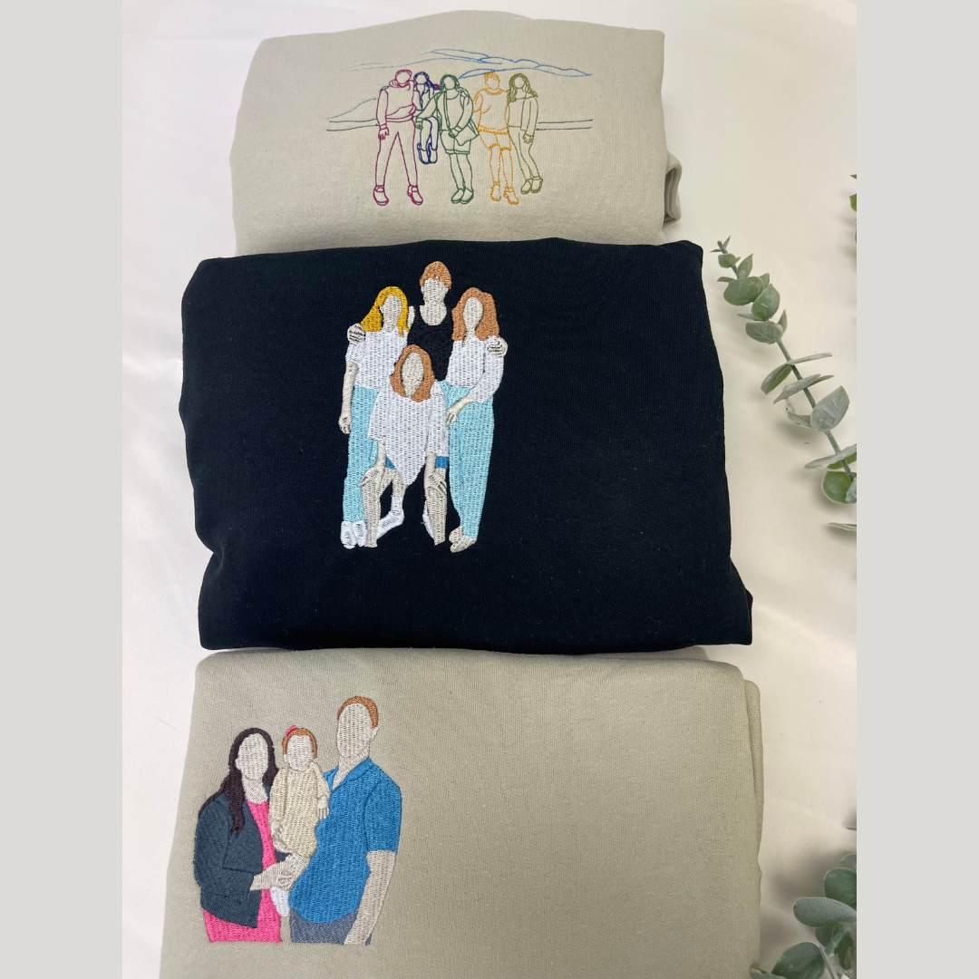 Personalized Wedding Shower Gifts for Groom Sweatshirt with Embroidery Your Photo, Any Text on Sleeve
