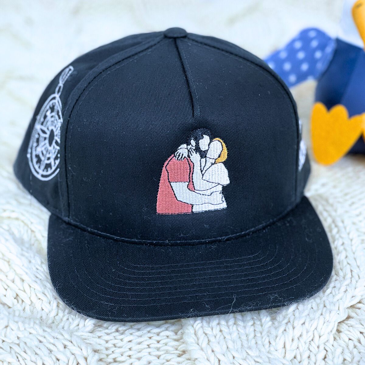 Personalized Photo Snapback Cap with Embroidered Photo - Unique Gift Idea