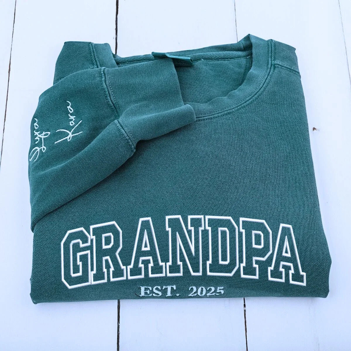 Comfort Colors Pawpaw EST T-Shirt or Sweatshirt, Personalized Embroidered Gift for Grandpa Pawpaw