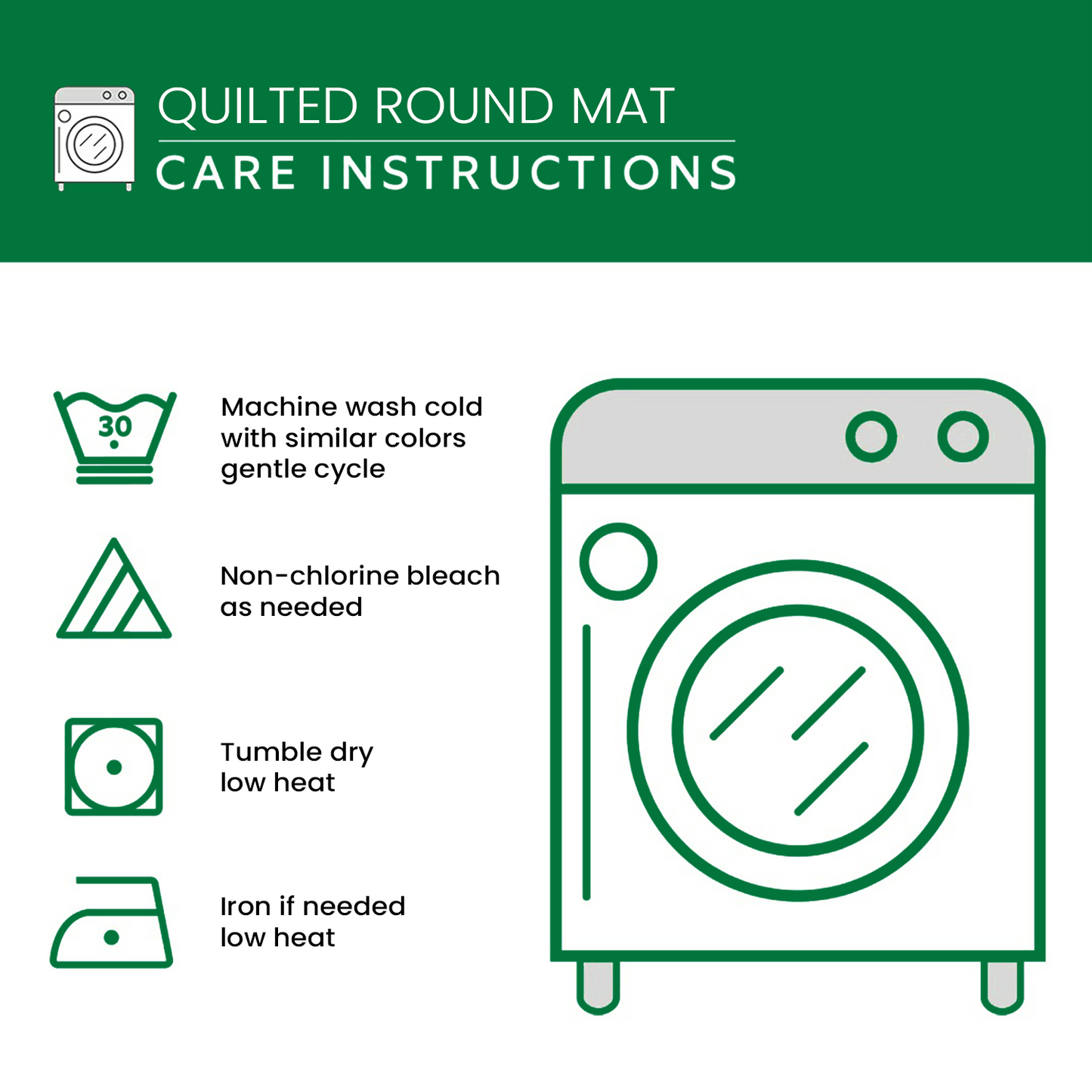 Zen Garden Quilted Round Mat NCU0DK5851