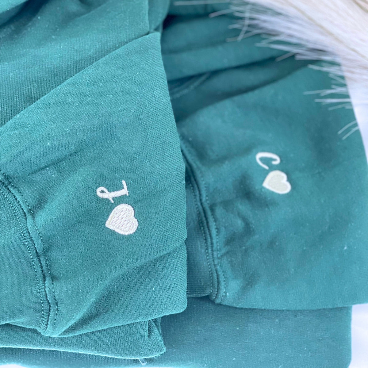 Unique Anniversary Gift for Couple with Embroidered Roman Numerals on Chest Sweatshirt or Hoodie