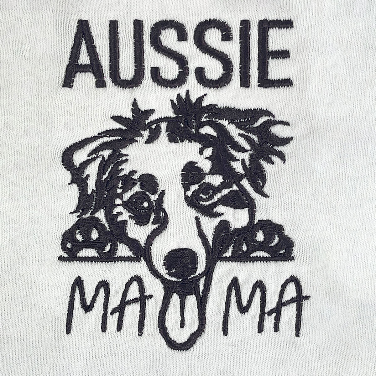 Custom Australian Shepherd Dog Mama Shirt Embroidered Collar , Personalized Shirt with Dog Name, Best Gifts For Australian Shepherd Owners