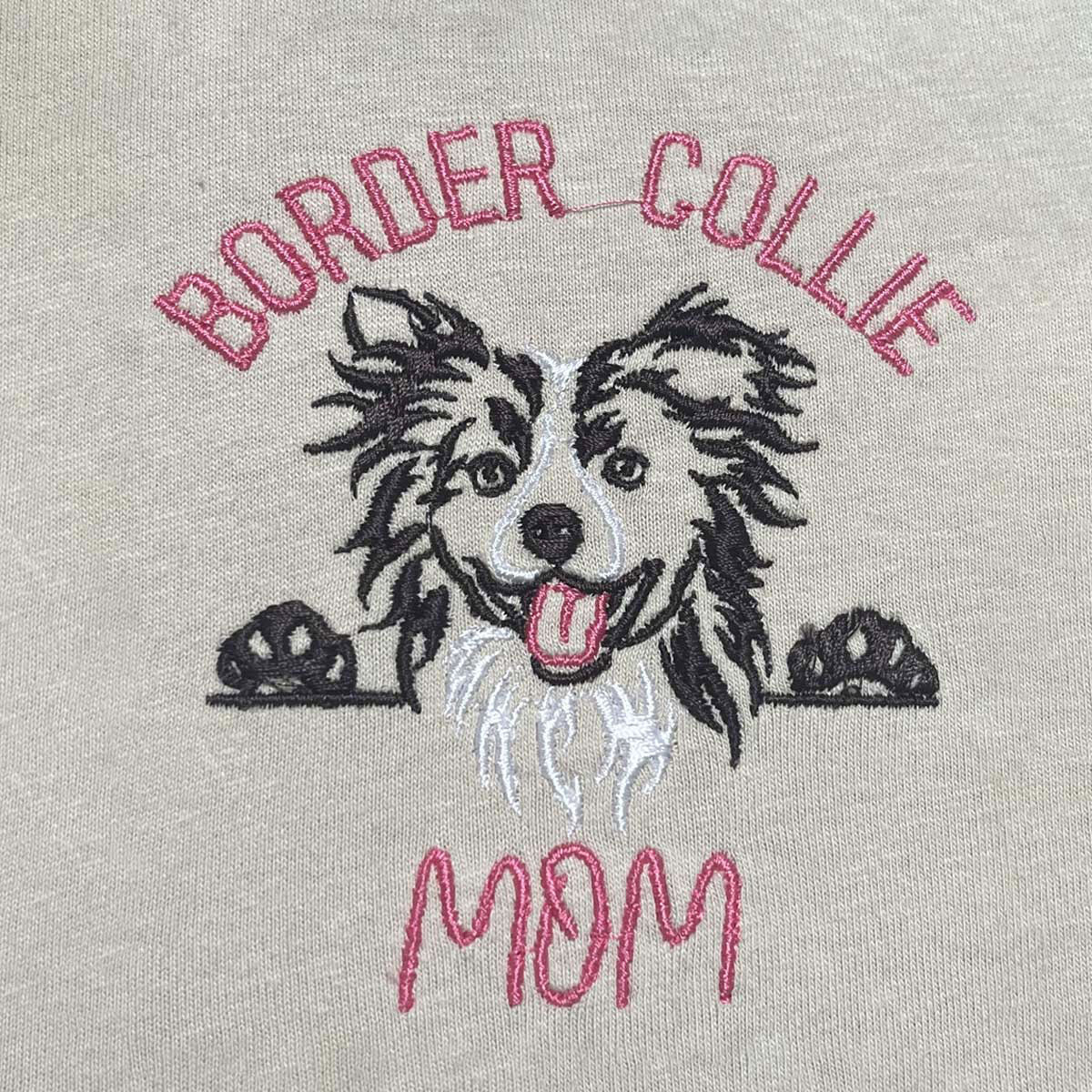 Custom Border Collie Dog Mom Embroidered Collar Shirt, Personalized Shirt with Dog Name, Best Gifts For Boxer Lovers