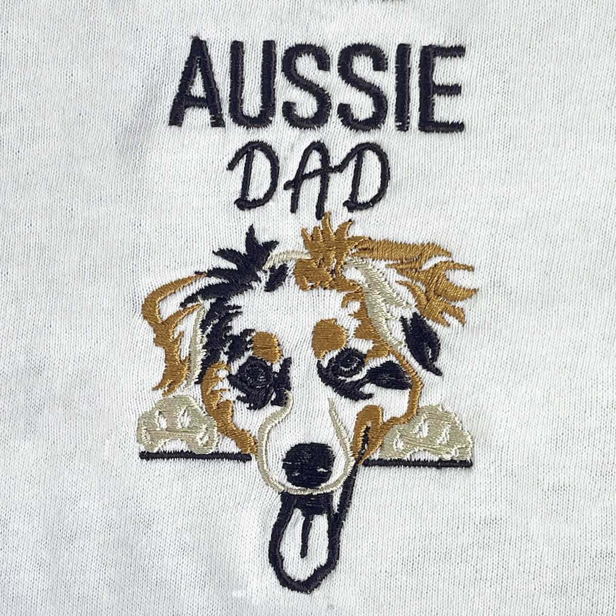 Custom Australian Shepherd Dog Dad Embroidered Hoodie, Personalized Hoodie with Dog Name, Best Gifts For Australian Shepherd Owners