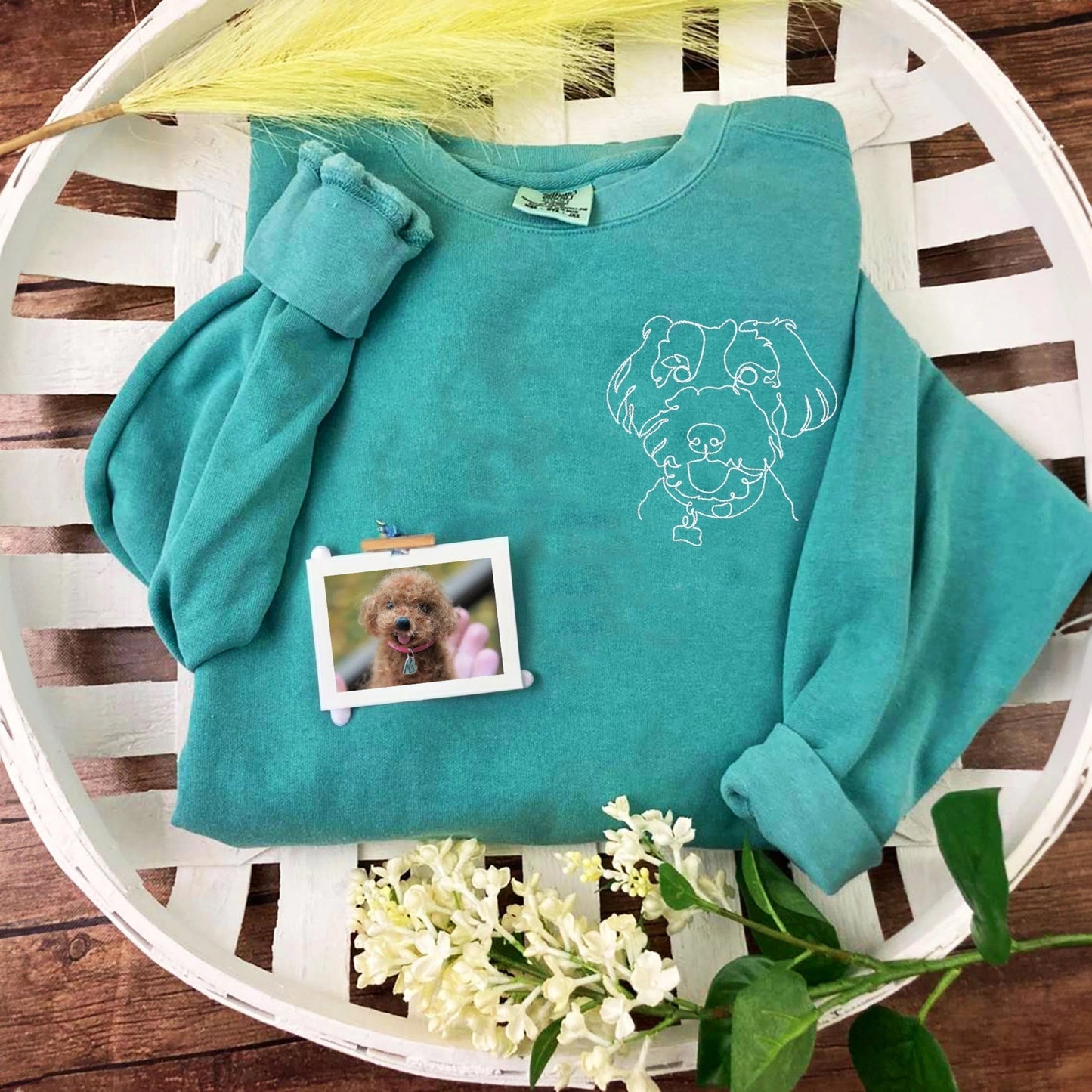 Comfort Color® Custom Embroidered Dog Dad Sweatshirt