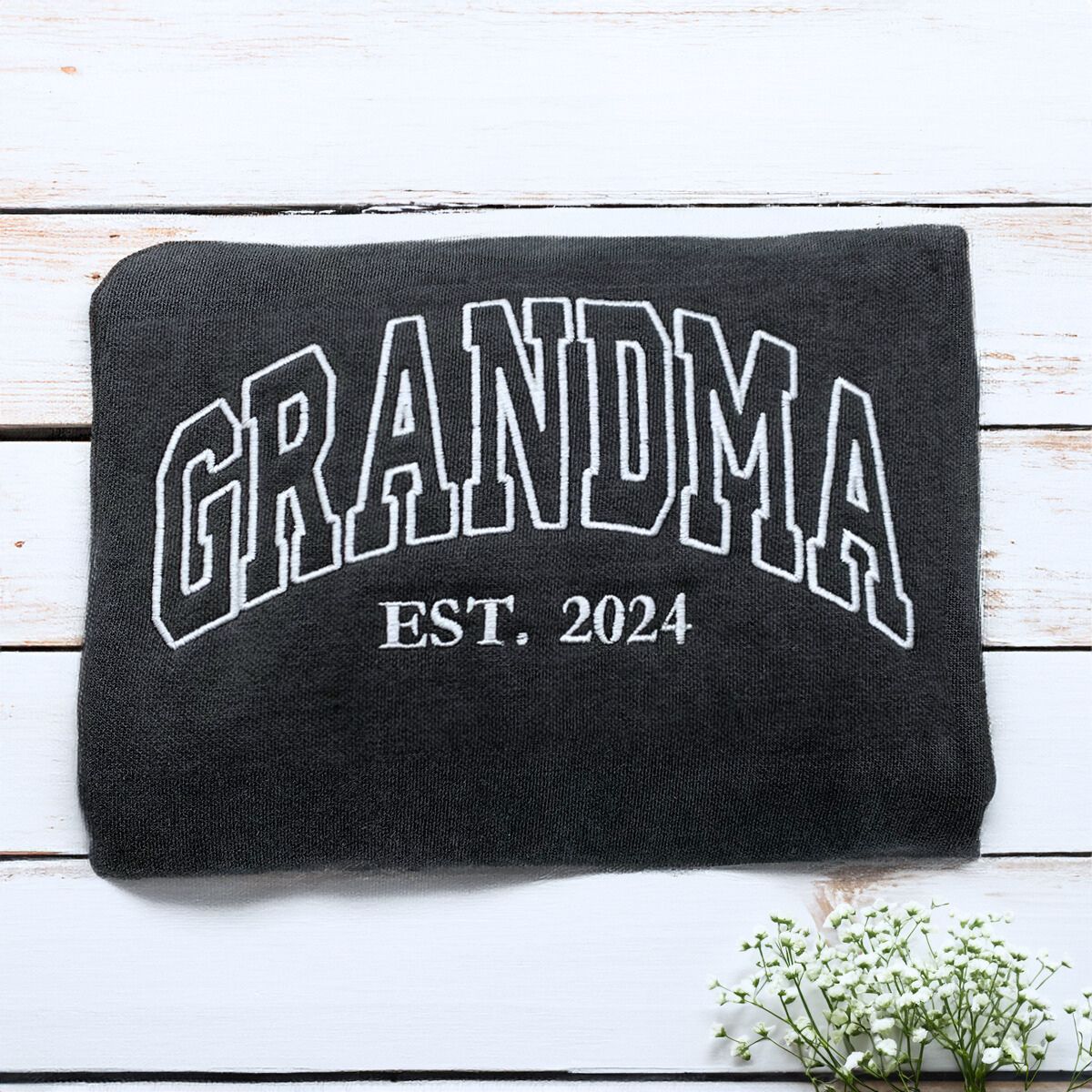 Comfort Color® Embroidered Grammy Shirt or Sweatshirt with Grandkids Names, Gift for Mother's Day