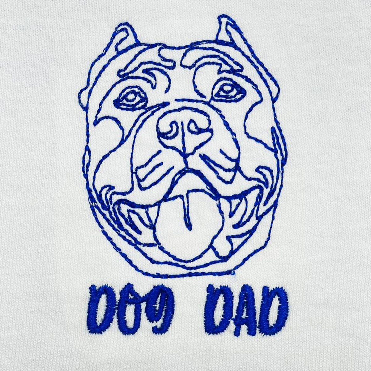 Personalized Pitbull Dog Dad Embroidered Collar Shirt, Custom Shirt with Dog Name, Best Gifts for Pitbull Lovers