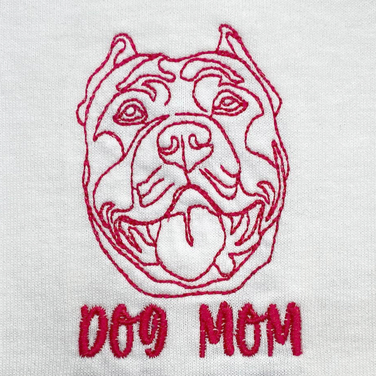 Personalized Pitbull Dog Mom Embroidered Collar Shirt, Custom Shirt with Dog Name, Best Gifts for Pitbull Lovers