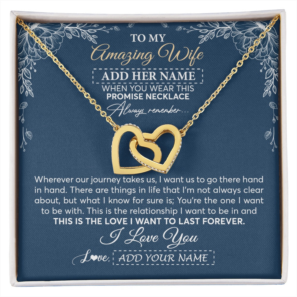 Personalized To My Amazing Wife Jewelry From Husband Promise Necklace Birthday Gifts For Wife Anniversary Romantic Valentines Christmas Gift Box Message Card