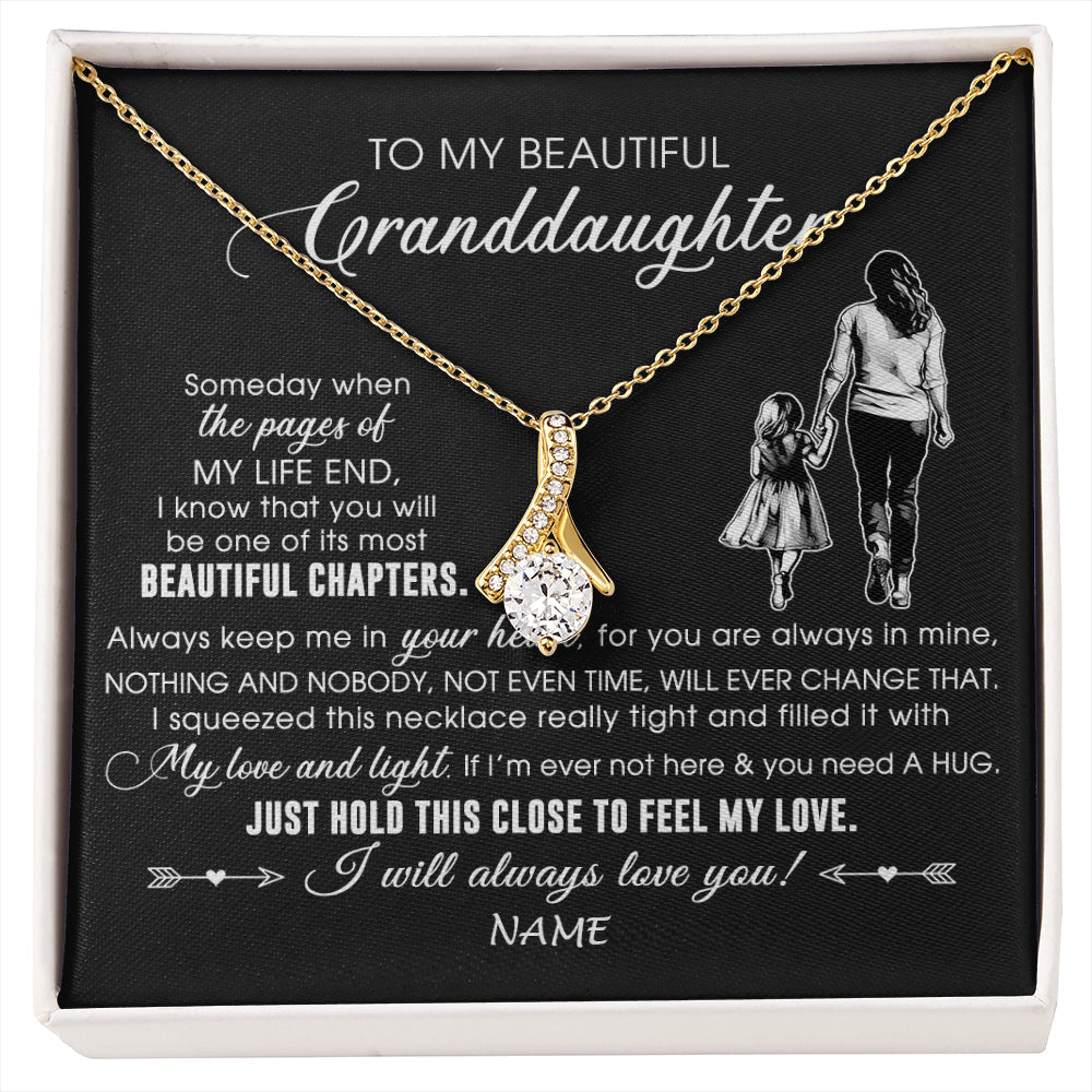 Personalized To My Beautiful Granddaughter Necklace From Grandma Always Love You Granddaughter Birthday Graduation Christmas Customized Gift Box Message Card