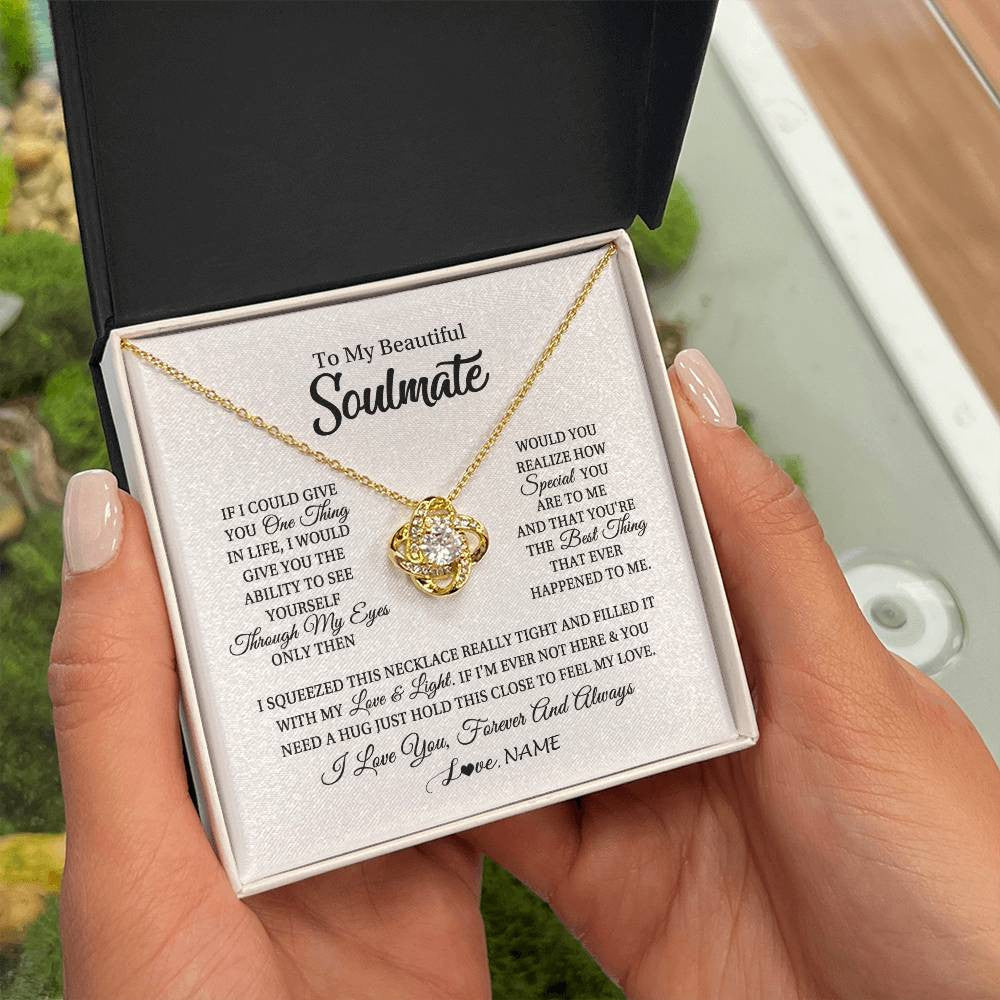 Personalized To My Beautiful Soulmate Necklace From Husband If I Could Give You Future Wife Birthday Anniversary Christmas Customized Gift Box Message Card