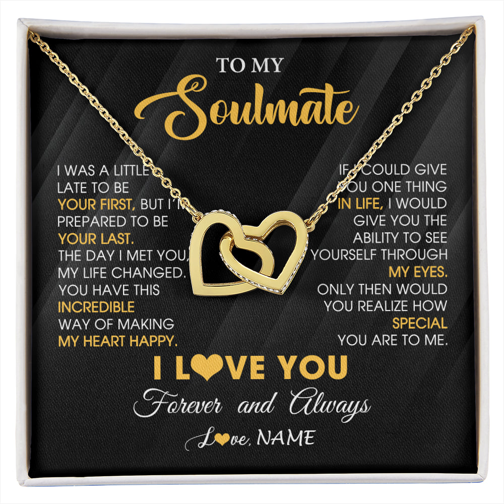 Personalized To My Beautiful Soulmate Necklace From Husband Jewelry Forever Love Girlfriend Wife Birthday Gifts Anniversary Valentines Message Card