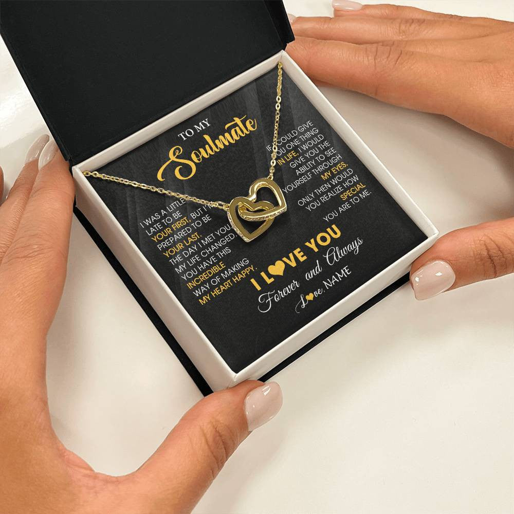 Personalized To My Beautiful Soulmate Necklace From Husband Jewelry Forever Love Girlfriend Wife Birthday Gifts Anniversary Valentines Message Card