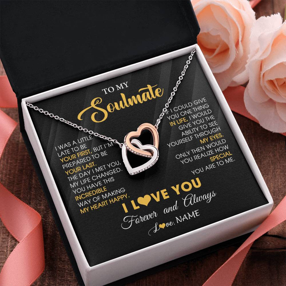 Personalized To My Beautiful Soulmate Necklace From Husband Jewelry Forever Love Girlfriend Wife Birthday Gifts Anniversary Valentines Message Card