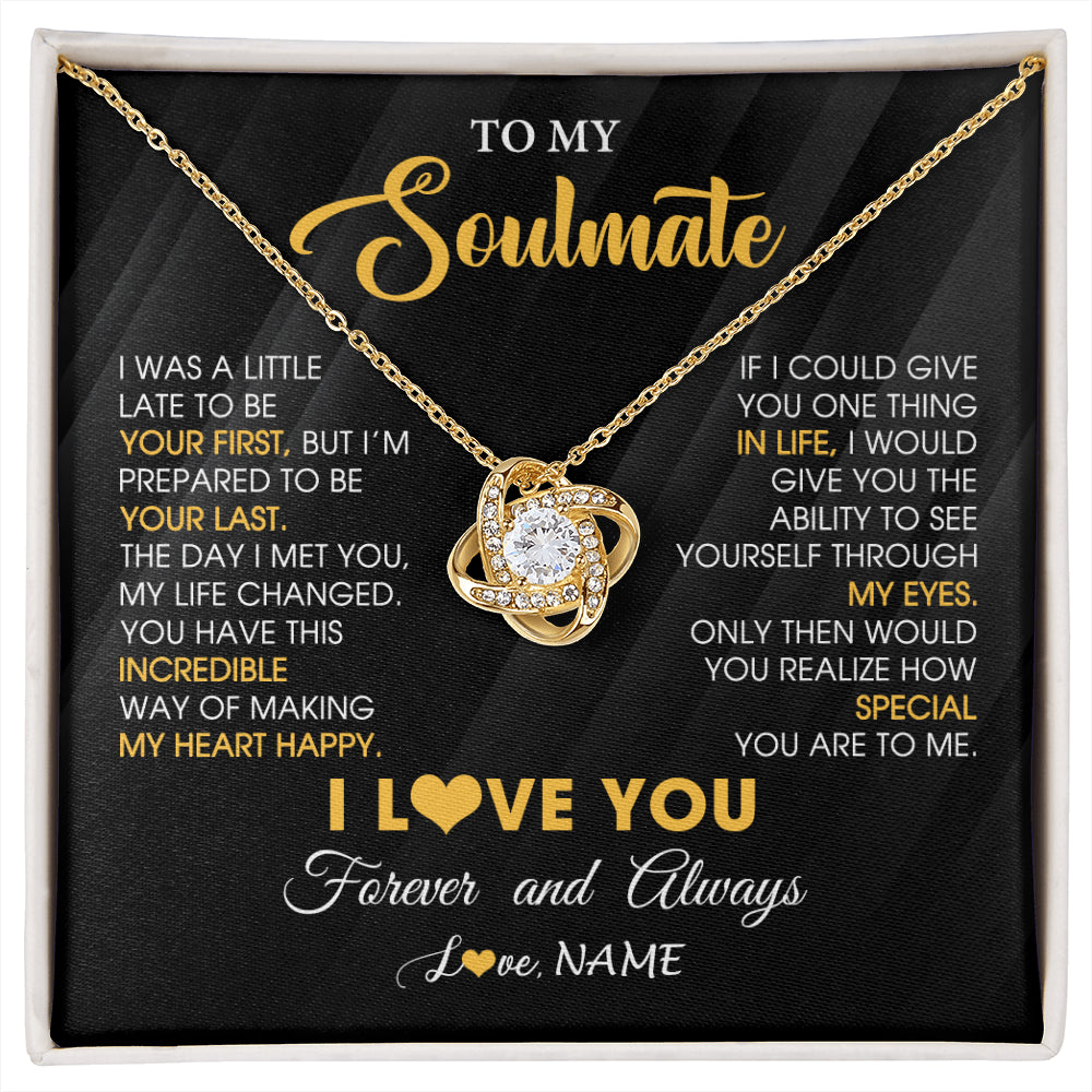 Personalized To My Beautiful Soulmate Necklace From Husband Jewelry Forever Love Girlfriend Wife Birthday Gifts Anniversary Valentines Message Card