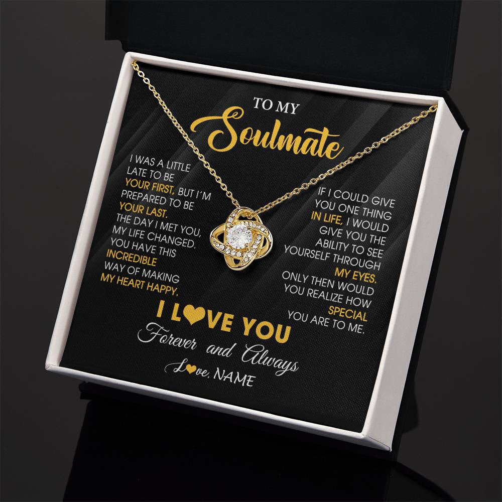 Personalized To My Beautiful Soulmate Necklace From Husband Jewelry Forever Love Girlfriend Wife Birthday Gifts Anniversary Valentines Message Card