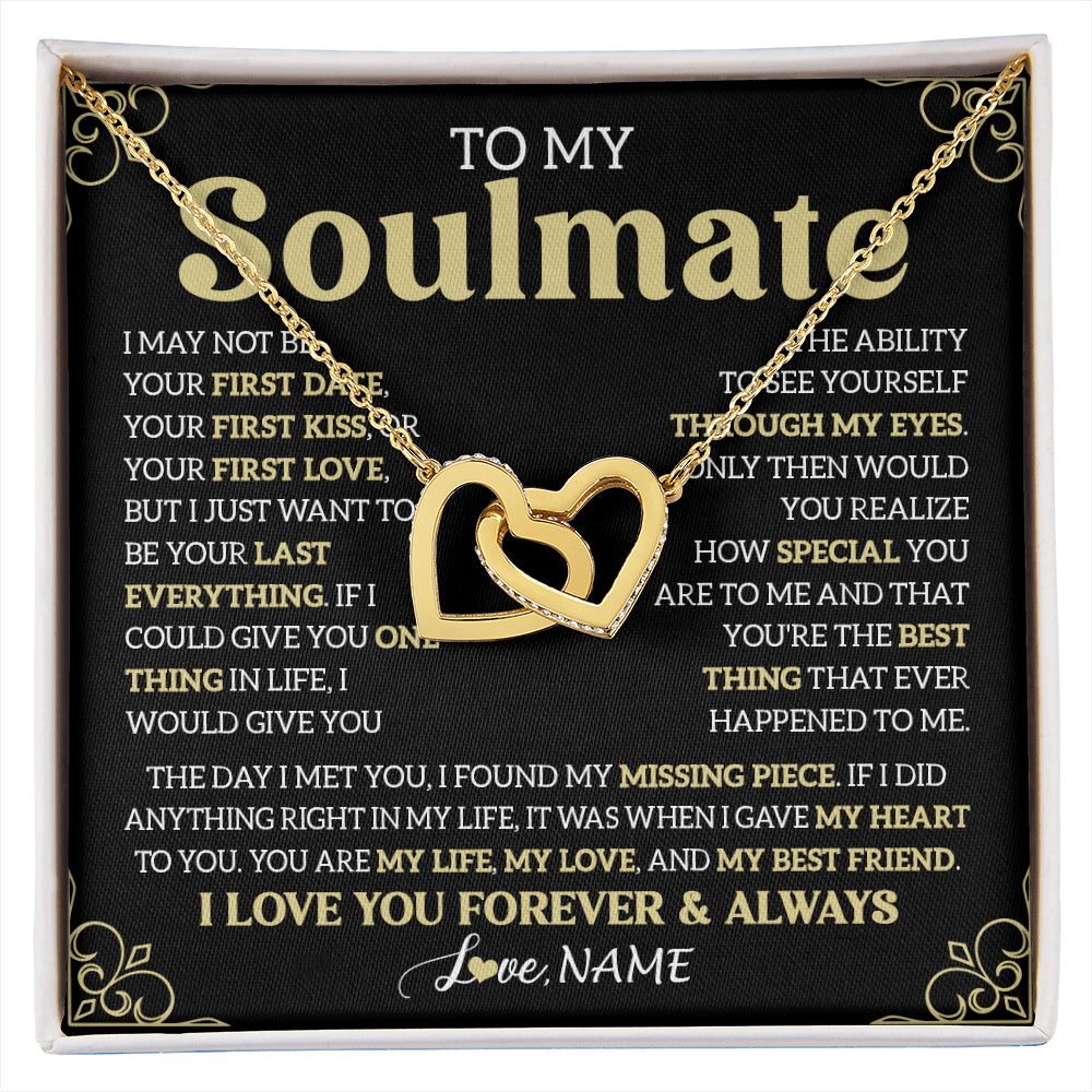 Personalized To My Beautiful Soulmate Necklace From Husband The Day I Met You Birthday Gifts For Wife Girlfriend Anniversary Valentines Message Card