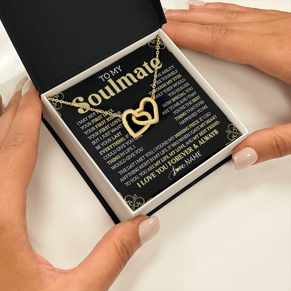 Personalized To My Beautiful Soulmate Necklace From Husband The Day I Met You Birthday Gifts For Wife Girlfriend Anniversary Valentines Message Card