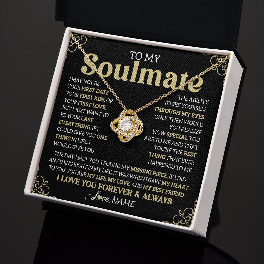 Personalized To My Beautiful Soulmate Necklace From Husband The Day I Met You Birthday Gifts For Wife Girlfriend Anniversary Valentines Message Card