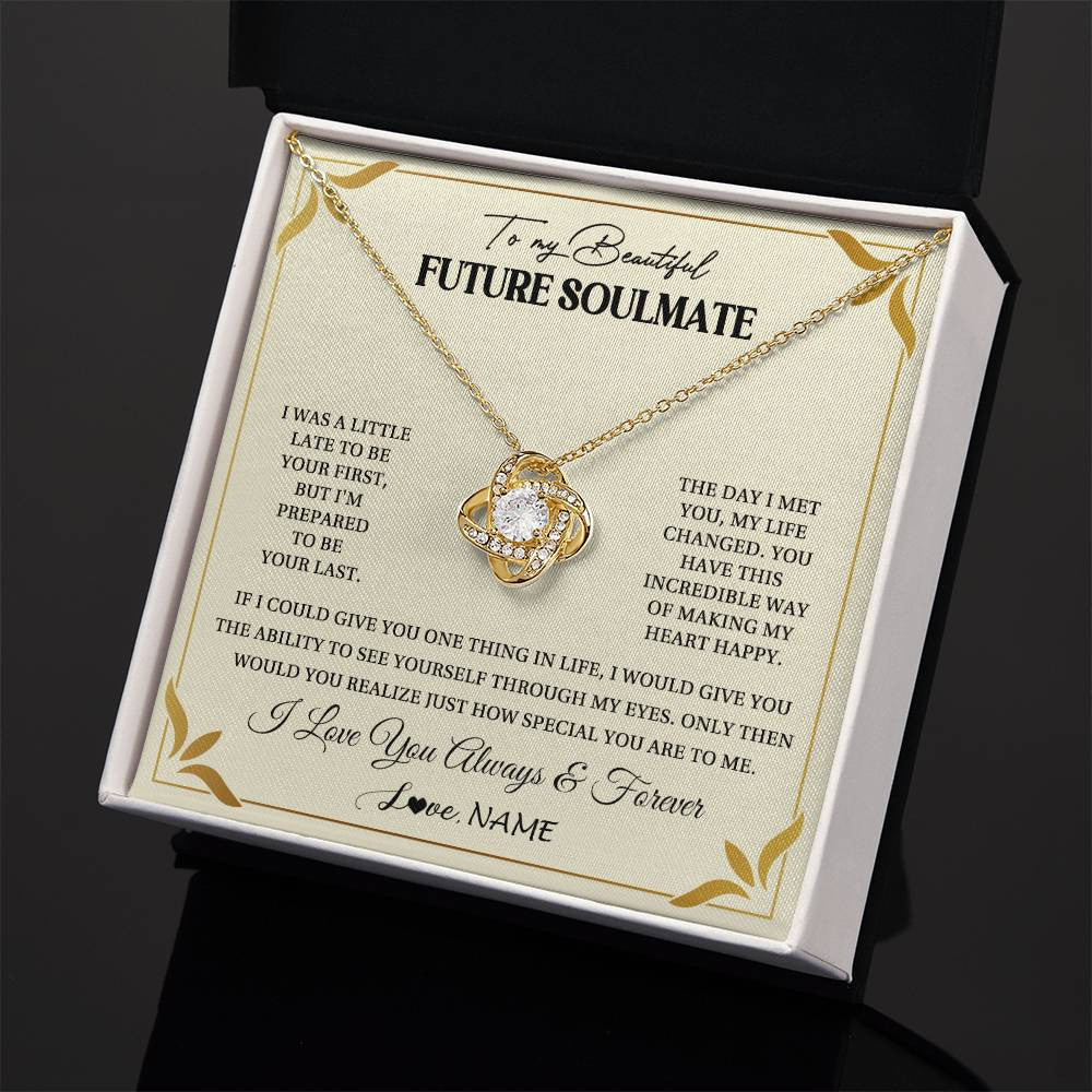 Personalized To My Beautiful Soulmate Necklace Gift From Husband Promise Necklace For Soulmate Birthday Jewelry Christmas Customized Gift Box Message Card