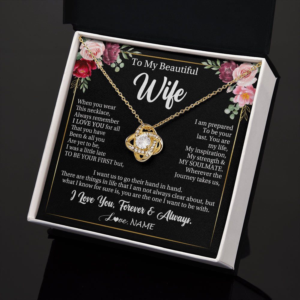 Personalized To My Beautiful Wife Gifts Necklace From Husband When You Wear This Necklace Wife Birthday Christmas Anniversary Day Gift Box Message Card