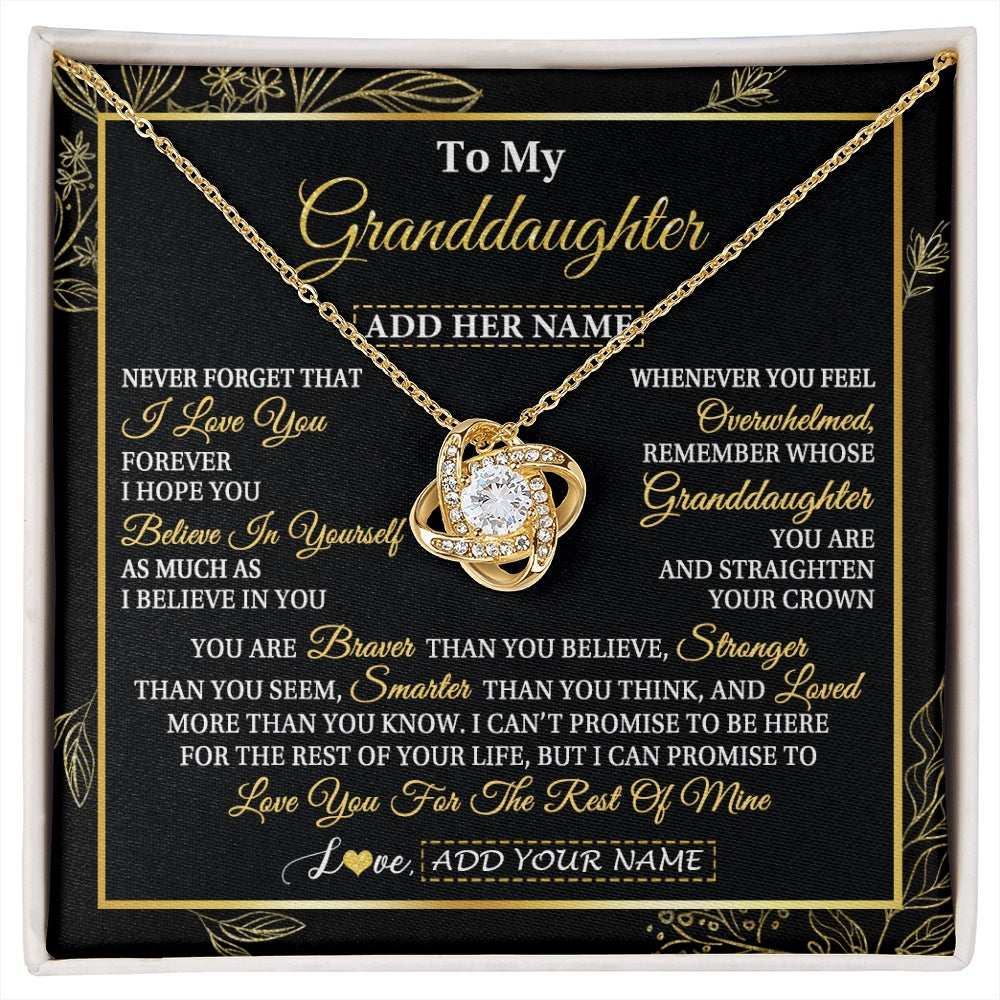 Personalized To My Granddaughter Necklace From Grandma Grandpa I Love You Gift For My Granddaughter Birthday Gifts Christmas Custom Gift Box Message Card