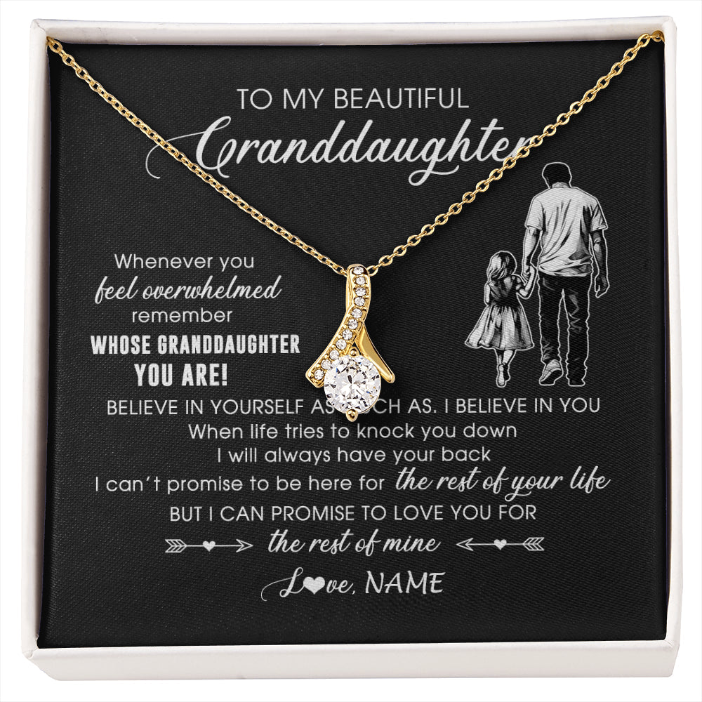 Personalized To My Granddaughter Necklace From Papa Grandpa Whenever You Feel Overwhelmed Granddaughter Jewelry Birthday Christmas Customized Message Card