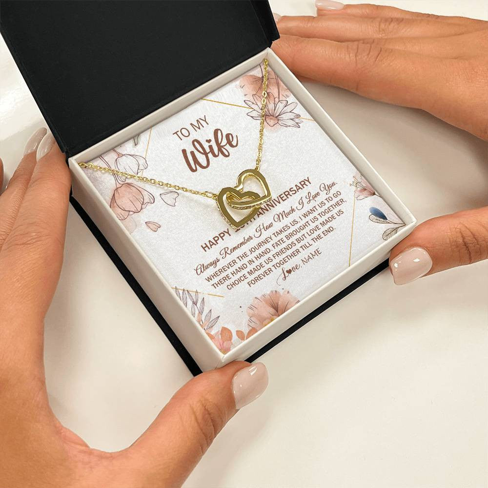 Personalized To My Wife Necklace From Husband 15 Years Anniversary For Her 15th Anniversary 15 Years Wedding Anniversary For Her Customized Gift Box Message Card