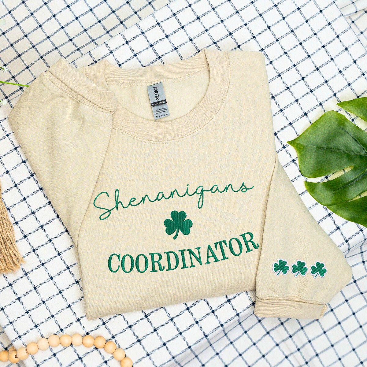 Shenanigans Sweatshirt or Hoodie, Custom Embroidered for St Patrick's Day Gift