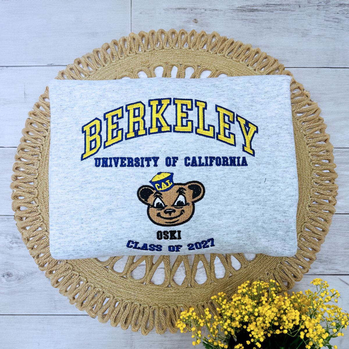 Comfort Color® Custom Embroidered University Sweatshirt, Sorority Gift