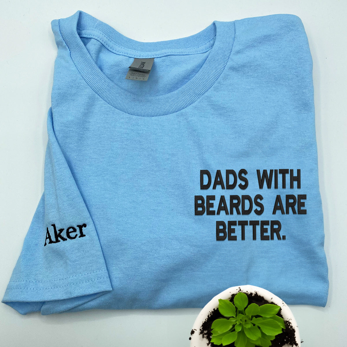 Custom Comfort Color® Embroidered Dads with Beards Are Better Shirt