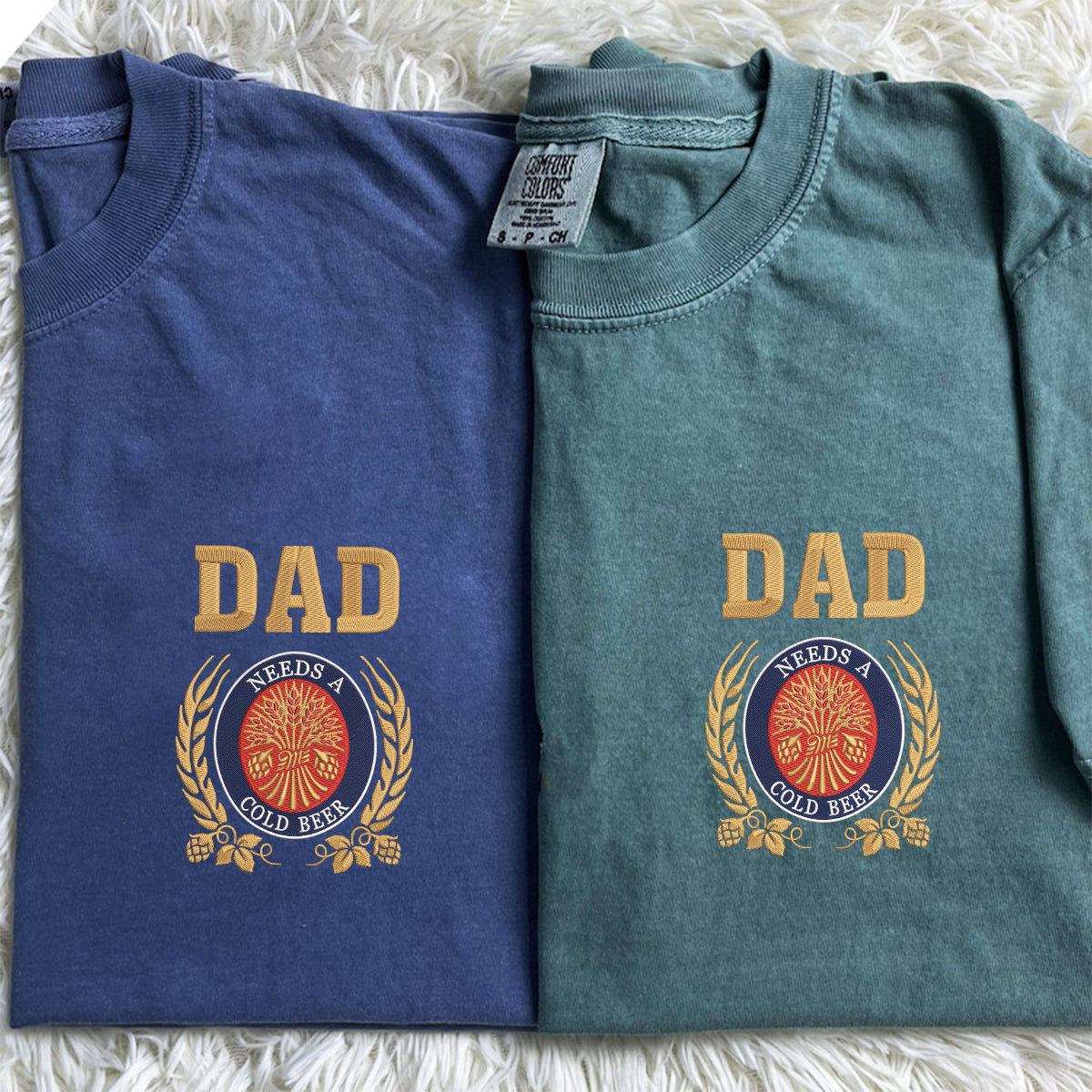 Custom Comfort Color® Embroidered Dad Beer Shirt