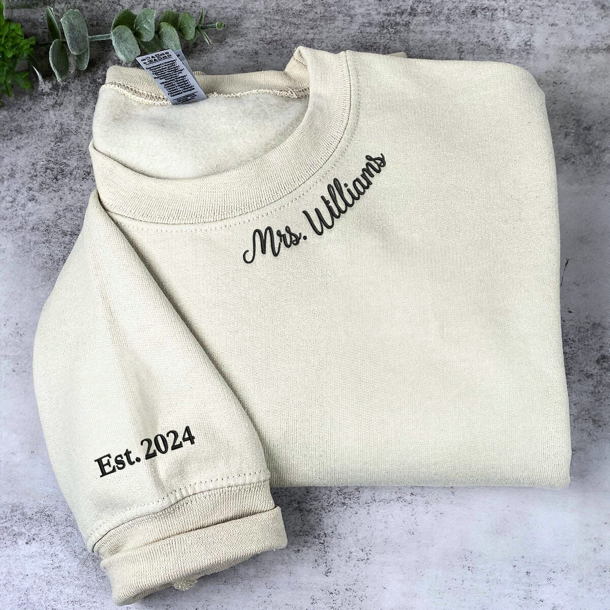 Personalized Unique Bridal Shower Gift for Coworker with Future MRS Sweatshirt Embroidered