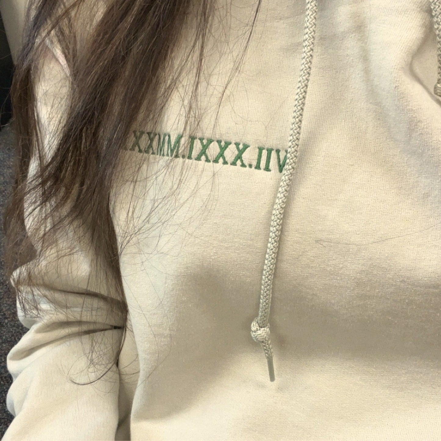 Personalized Unique Gift for Couple with Embroidered Roman Numerals Sweatshirt or Hoodie
