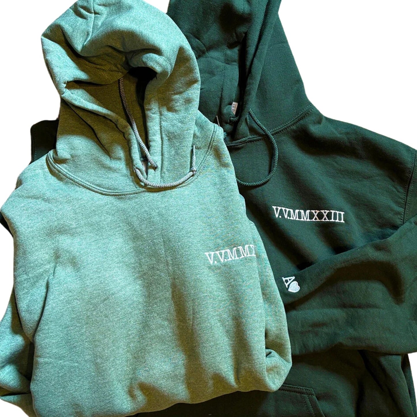 Personalized Unique Gift for Couple with Embroidered Roman Numerals Sweatshirt or Hoodie