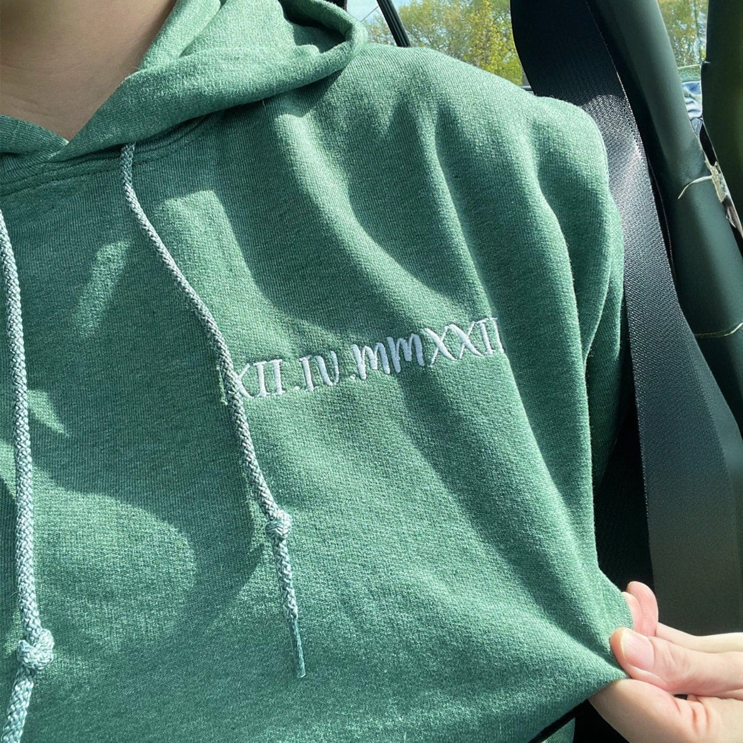 Personalized Unique Gift for Couple with Embroidered Roman Numerals Sweatshirt or Hoodie