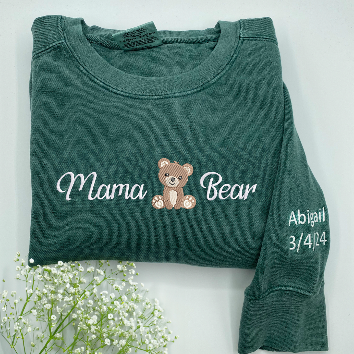 Comfort Color® Embroidered Mama Bear Shirt