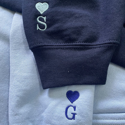 Space And Moon Sweatshirt or Hoodie Matching, Personalized Embroidered Valentine's Day Gift Ideas For Him Her