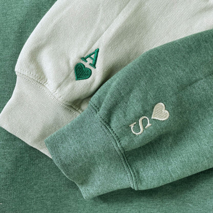 Unique Anniversary Gift for Couple with Embroidered Roman Numerals on Chest Sweatshirt or Hoodie