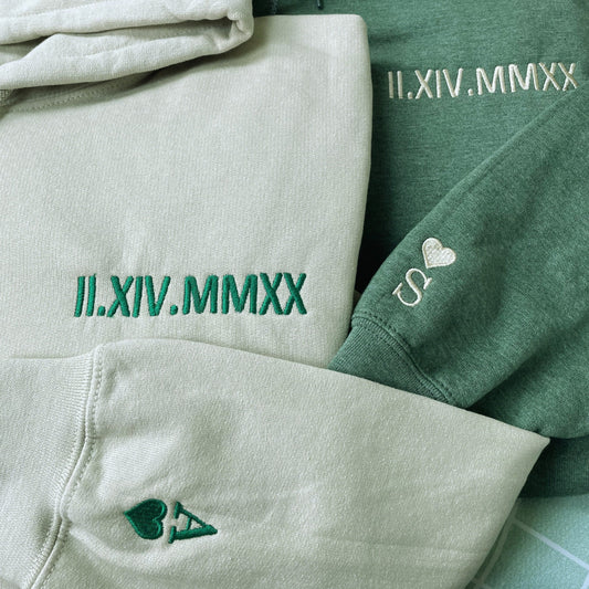 Personalized Roman Numeral Anniversary Sweatshirt or Hoodie, Unique Gift for Anniversary