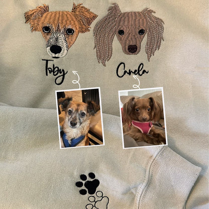 Beagle Sweatshirt or Hoodie, Custom Embroidered Gift from Photo Name