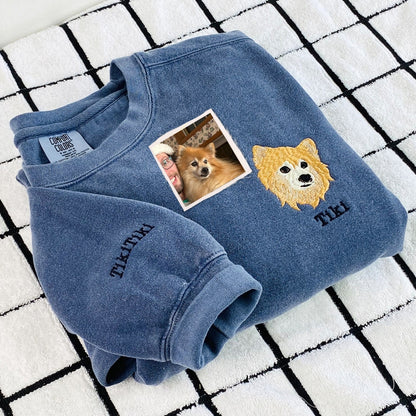 Comfort Color® Custom Embroidered Dog Dad Sweatshirt