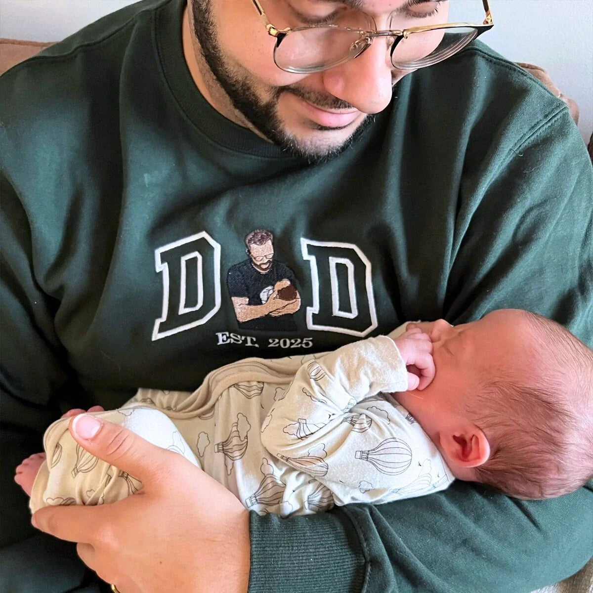 #Dadlife Custom Comic Photo Shirt, Sweatshirt or Hoodie, Embroidered Father’s Day Gift for Dad