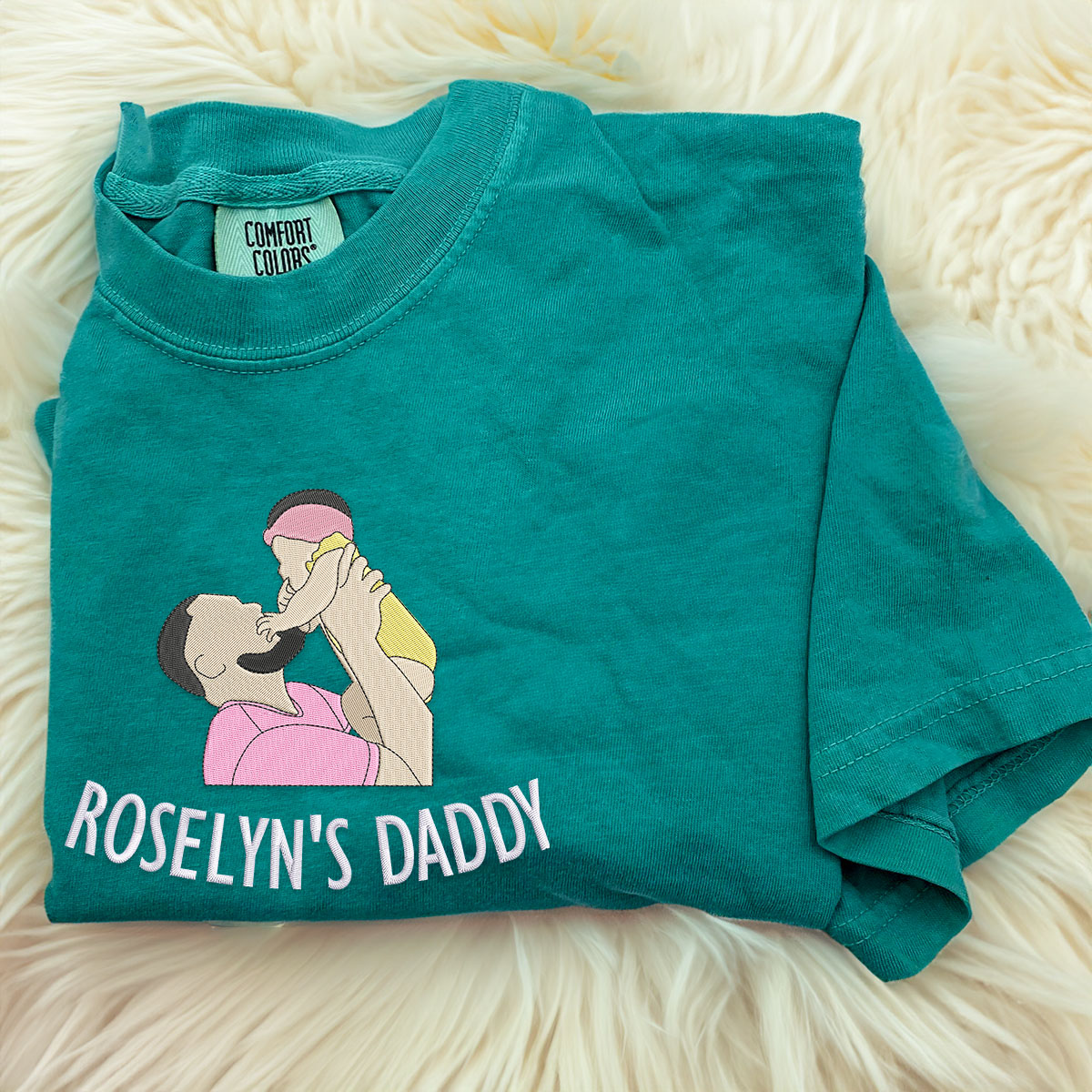 Comfort Color® Custom Embroidered World's Best Dad Shirt
