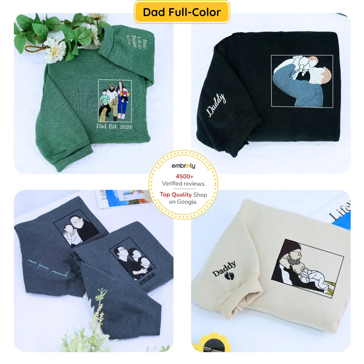 #Dadlife Custom Comic Photo Shirt, Sweatshirt or Hoodie, Embroidered Father’s Day Gift for Dad