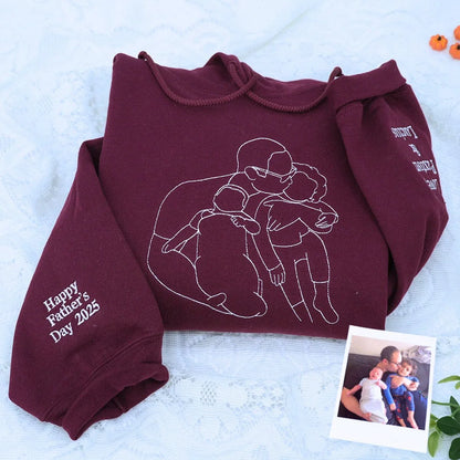 #Dadlife Custom Comic Photo Shirt, Sweatshirt or Hoodie, Embroidered Father’s Day Gift for Dad