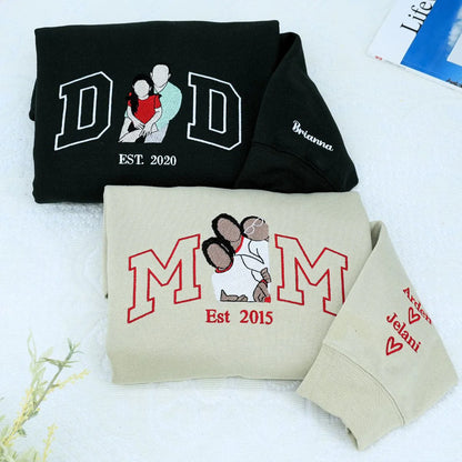 #Dadlife Custom Comic Photo Shirt, Sweatshirt or Hoodie, Embroidered Father’s Day Gift for Dad