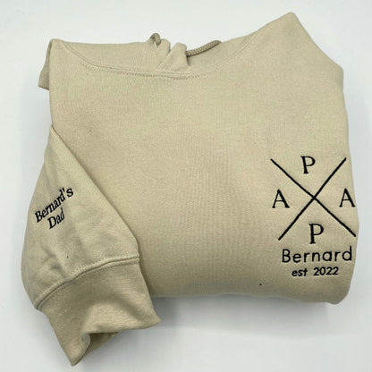 Custom Comfort Color® Embroidered Best Papa Shirt