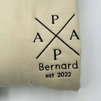 Custom Comfort Color® Embroidered Best Papa Shirt