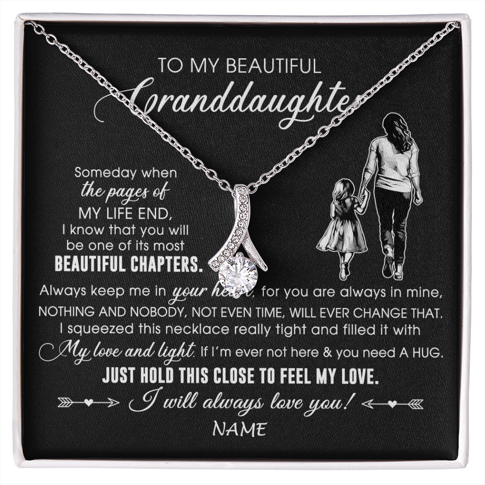 Personalized To My Beautiful Granddaughter Necklace From Grandma Always Love You Granddaughter Birthday Graduation Christmas Customized Gift Box Message Card